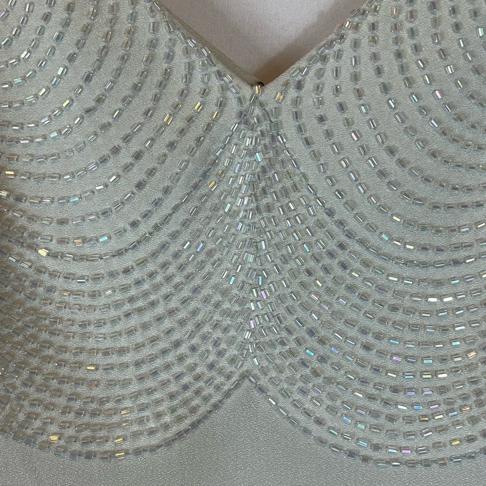 Daymor Couture Beaded-Breast Sleeveless Floor-Length Dress, Blue-Gray |8 - Picture 8 of 16